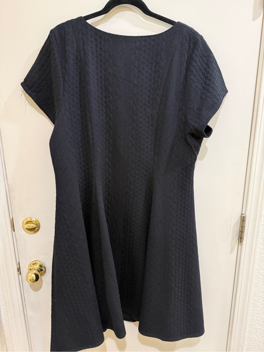 Torrid Square-Neck Black Knit Textured Skate Fit and Flare Dress NWT Size 3 - Picture 3 of 5